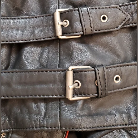 SLINK Jeans Plus LAMB LEATHER Crop Moto Jacket Women's Size XL , 1X - Picture 13 of 14